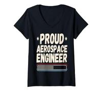 Women's Proud Aerospace Engineer Loading Funny V-Neck T-Shirt