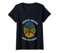 Womens Proud Amazigh Identity Design Tamazgha Symbol Berber Pride V-Neck T-Shirt