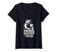 Women's Proud Brother Always got Your Back V-Neck T-Shirt