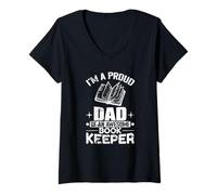 Women's Proud Dad of an Awesome Bookkeeper Accounting V-Neck T-Shirt