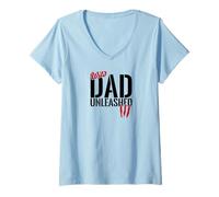 Women's Proud Dad Unleashed Like A Wild Beast V-Neck T-Shirt