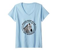 Womens Proud EDS Mom - Supporting My Warrior Every Step V-Neck T-Shirt