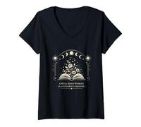 Women's Proud Feminist Well Read Woman is A Dangerous Creature V-Neck T-Shirt