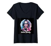 Womens Proud Indian Woman for India Fans V-Neck T-Shirt
