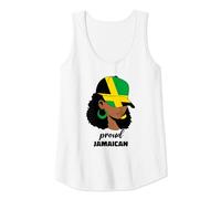 Womens Proud Jamaica Girl Jamaican Black Afro Women Jamaica Flag Tank Top