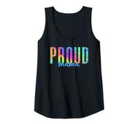 Womens Proud Mama LGBT Pride Rainbow Tie-Dye Tank Top