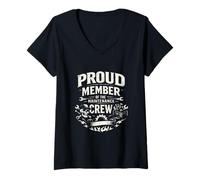 Women's Proud Member of The Maintenance Crew Team Matching V-Neck T-Shirt