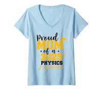 Womens Proud Mom Of A Class Of 2025 Physics Science Graduate Senior V-Neck T-Shirt