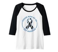 Womens Proud Mom of an Amazing Zebra Strong EDS Warrior Raglan Baseball Tee
