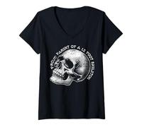Womens Proud Parent of A 12 Foot Skeleton - Halloween V-Neck T-Shirt
