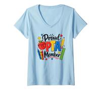 Women's Proud PTA Member School Volunteer V-Neck T-Shirt