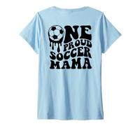 Womens Proud Soccer Mama Mom Mommy Mother Soccer Ball Drip On Back V-Neck T-Shirt