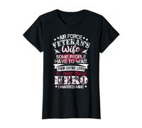 Womens Proud US Air Force - Air Force Veteran's Wife T-Shirt