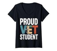 Women's Proud Vet Student Veterinary School V-Neck T-Shirt