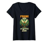 Women's Prune Now Ask Forgiveness Later V-Neck T-Shirt