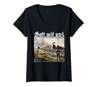 Women's Prussian Army | Prussia Uniform | Prussian Infantry V-Neck T-Shirt