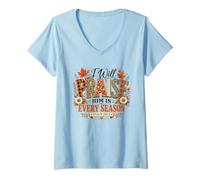 Women's Psalm 146:2 Praise Him Faith Scripture Design V-Neck T-Shirt