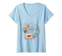 Women's Psalm 91 God is My Refuge V-Neck T-Shirt