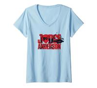 Women's Psi-Judge Anderson 2000 AD Retro Comic Text V-Neck T-Shirt