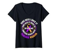 Womens Psoriasis Warrior V-Neck T-Shirt
