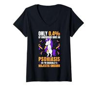 Womens Psoriasis Warrior V-Neck T-Shirt