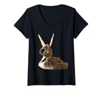 Women's Psyche Revived by Cupid’s Kiss Antonio Canova Neoclassical V-Neck T-Shirt