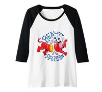 Womens Psychedelic Skull - Reality is Prison Raglan Baseball Tee