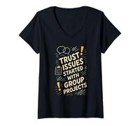 Womens Psychology Student Finals Stress Humor Brain Nerd Pride V-Neck T-Shirt