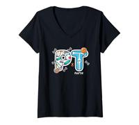 Women's PT Nurse Rehab Exercise Anatomy V-Neck T-Shirt