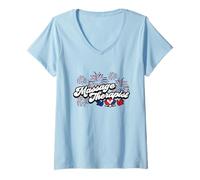 Womens PTA PT Physical Therapist American Flag Physical Therapy V-Neck T-Shirt