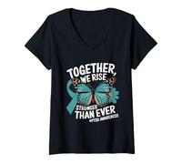 Womens PTSD Awareness Post Traumatic Stress Disorder Awareness V-Neck T-Shirt