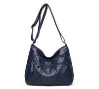 Women's PU Crossbody Bag, Crossbody Tote Bag, Comfortable and Adjustable Shoulder Strap, Applies to Daily Carry, Outings and Commute (dark blue,25 * 11 * 19cm)
