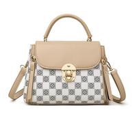 Women's PU Flap Handbag Retro Print Detachable Strap Shoulder Crossbody Bag | PU Flap Handbag, Retro Print, Metal Lock, Detachable Strap, Hand/Shoulder/Crossbody, W22xH16xD10cm