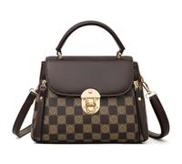 Women's PU Flap Handbag Retro Print Detachable Strap Shoulder Crossbody Bag | PU Flap Handbag, Retro Print, Metal Lock, Detachable Strap, Hand/Shoulder/Crossbody, W22xH16xD10cm
