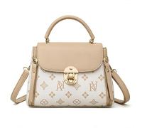 Women's PU Flap Handbag Retro Print Detachable Strap Shoulder Crossbody Bag | PU Flap Handbag, Retro Print, Metal Lock, Detachable Strap, Hand/Shoulder/Crossbody, W22xH16xD10cm