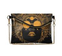 Women's PU Leather Clutch Purses Stylish Crossbody Bags for Travel Silhouette Mars Tarot