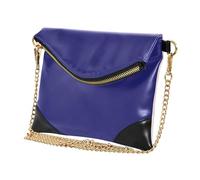 Women's PU Leather Handbag Clutch Trendy Wristlet Bag for Lady Midnight Blue Misty Rose Pastel