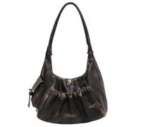 Women's PU Leather Shoulder Bag Folding Dumpling Bag Retro Armpit Handbag Shopping Dating Female Armpit Leather Dumpling For Women Trend Armpit Retro Shoulder Handbag, black, Einheitsgröße