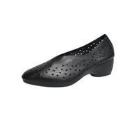 Womens PU Loafers Round Toe Low-Cut Hollowed-Out Wedge Heels Loafers Spring Summer Comfortable Breathable Plus Size Slip On Leather Shoes Ladies Dressy Work Business Casual School Shoes Size 3.5-7