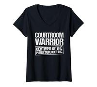 Women's Public Defender Certified by the Courtroom Warrior Inc. V-Neck T-Shirt
