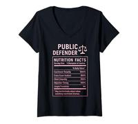 Womens Public Defender Facts V-Neck T-Shirt