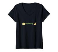 Women's Pucker Up, Lemon V-Neck T-Shirt