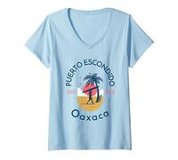 Womens Puerto Escondido Oaxaca Mexico V-Neck T-Shirt