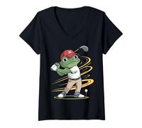 Womens Puerto Rico Coqui Taino Symbol Puerto Rican Flag Frog Retro V-Neck T-Shirt