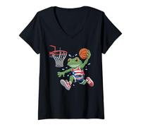 Womens Puerto Rico Coqui Taino Symbol Puerto Rican Flag Frog Retro V-Neck T-Shirt