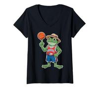 Womens Puerto Rico Coqui Taino Symbol Puerto Rican Flag Frog Retro V-Neck T-Shirt