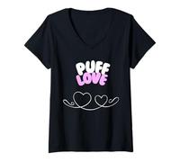 Womens Puff Love Funny Unisex Design For Men Women Tee V-Neck T-Shirt