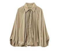 Women's Puffed Bomber coat Oversized Batwing Front Zip Bubble Hem coat Trendy Lightweight Streetwear Coats (UK, Alpha, M, Regular, Regular, 1PCS/A)