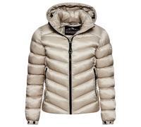 Superdry - Women's Jackets - Hooded Fuji Padded Jacket Pelican Beige for Women, in Recycled Polyester Beige XS