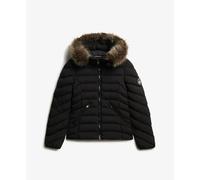 Superdry Fuji Faux Fur HoodJacket Black